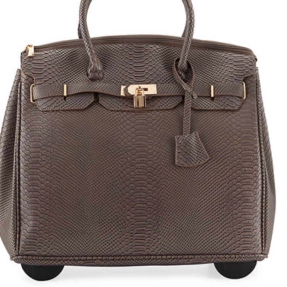 KC Jagger Ainsley Snakeskin Rolling bag